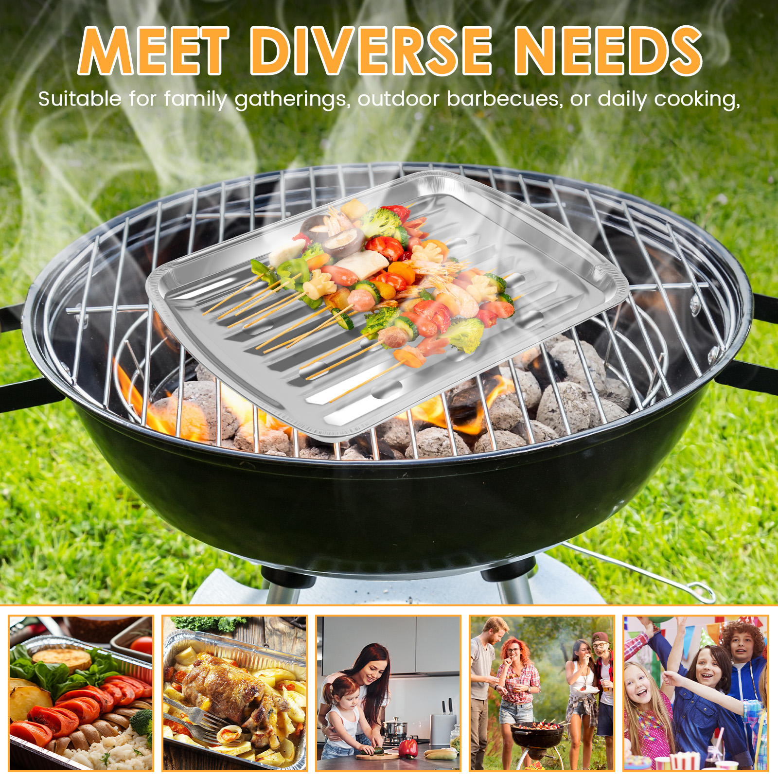 Aluminum Foil Trays Non-Stick  - Camping Cooking Kitchen recension och pris