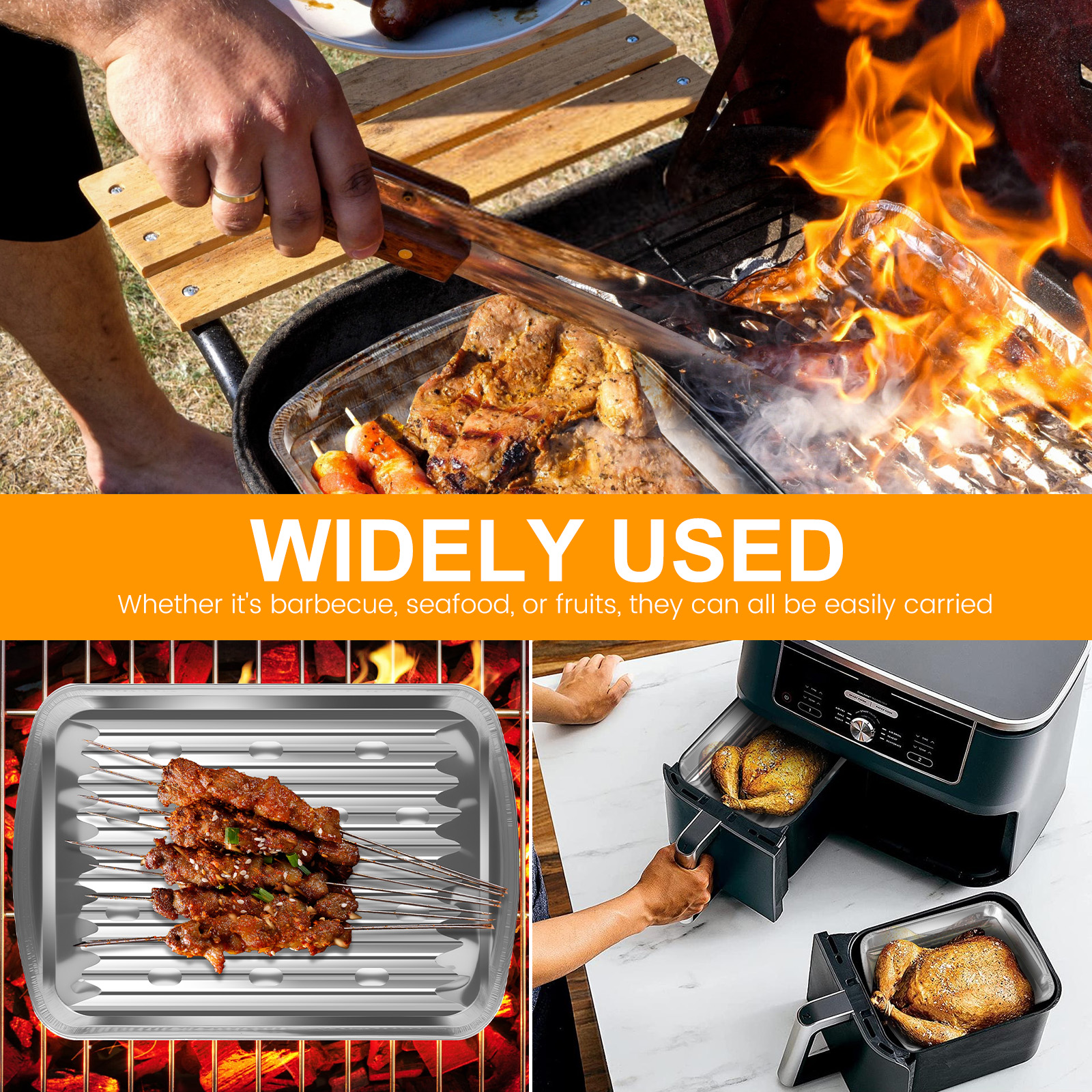 Aluminum Foil Trays Non-Stick  - Camping Cooking Kitchen recension och pris