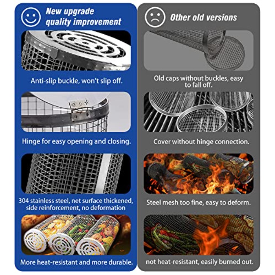 Outdoor Grilling Baskets Grill - Camping Cooking Utensils Kit recension och pris