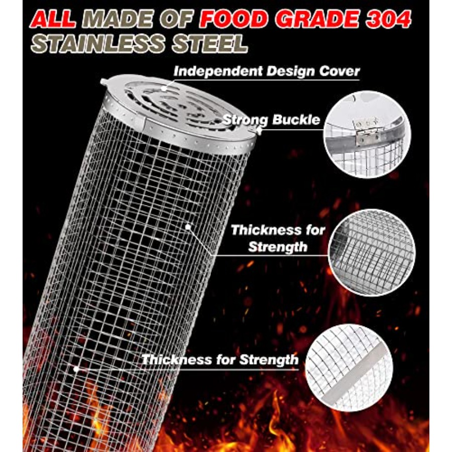 Outdoor Grilling Baskets Grill - Camping Cooking Utensils Kit recension och pris