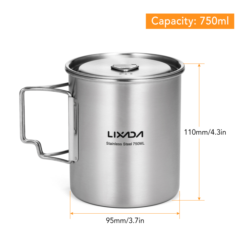 Lixada 750ml Cup Outdoor Stain - Camping Cooking Hardware recension och pris
