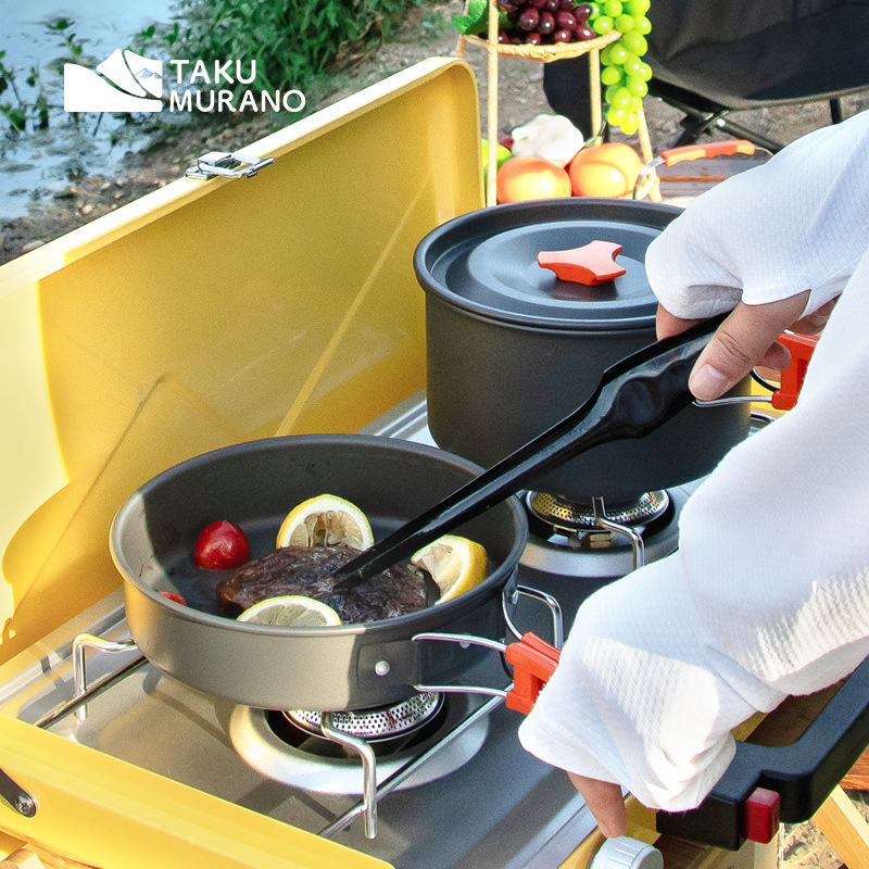 Camping Cookware Set Outdoor C - Camping Cooking Table With Storage recension och pris
