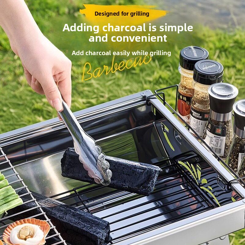 Portable Stainless Steel BBQ G - Camping Cooking Requirements recension och pris