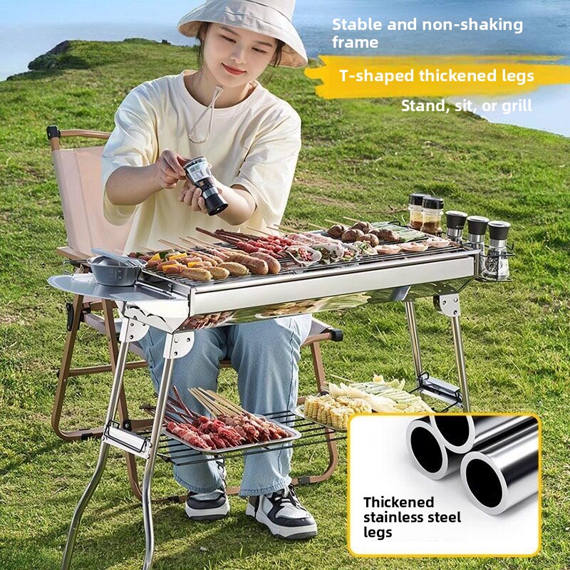 Portable Stainless Steel BBQ G - Camping Cooking Requirements recension och pris
