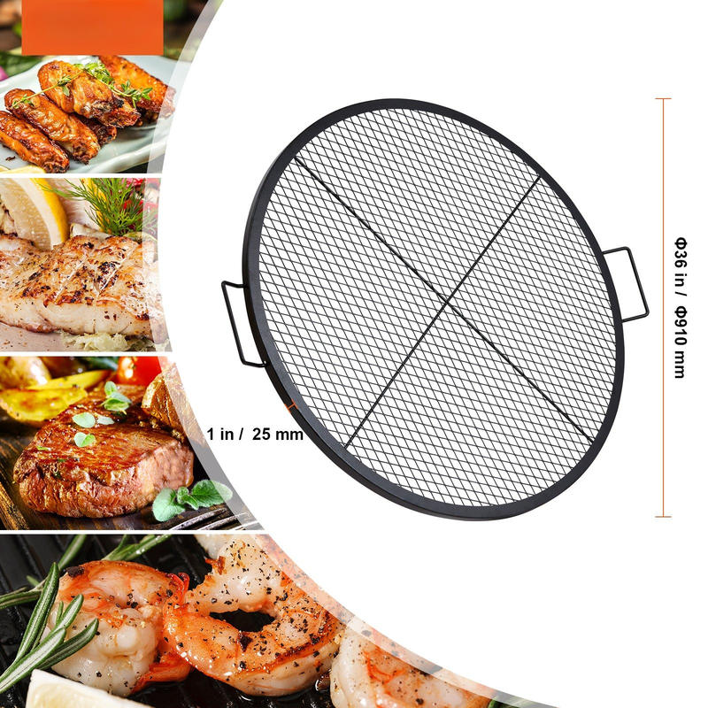 Black Round Cooking Grid 36 In - Camping Cooking Portable recension och pris