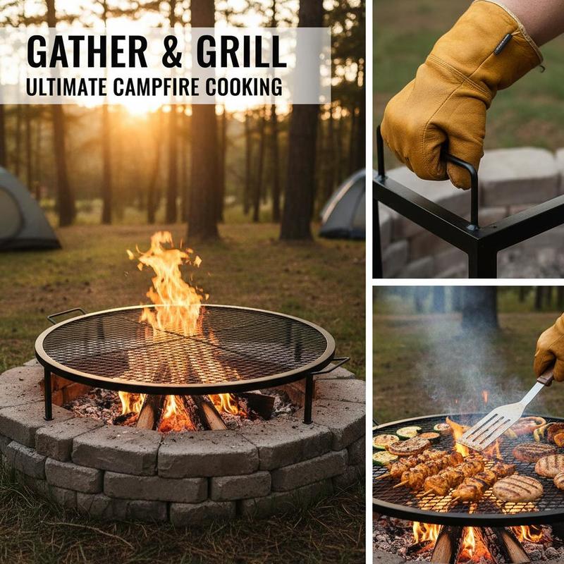 Black Round Cooking Grid 36 In - Camping Cooking Portable recension och pris