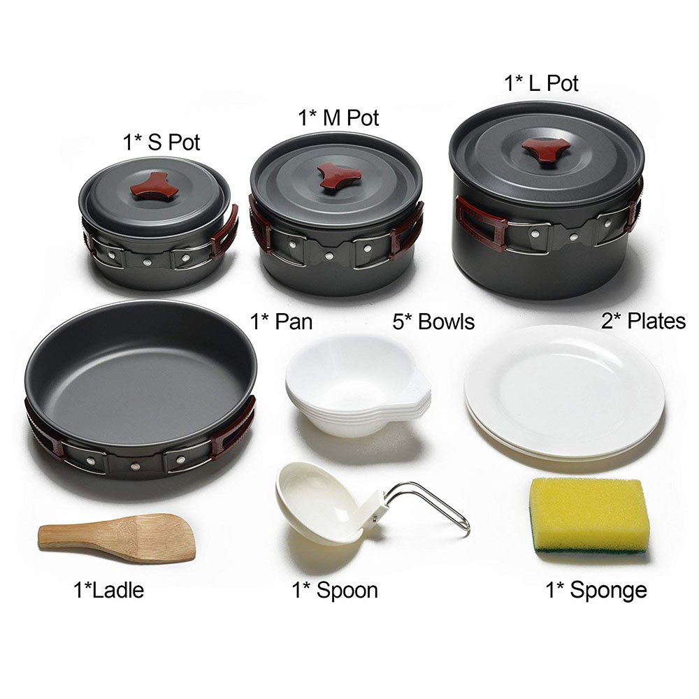 Outdoor Camping Cookware Kit N - Camping Cooking Candle recension och pris