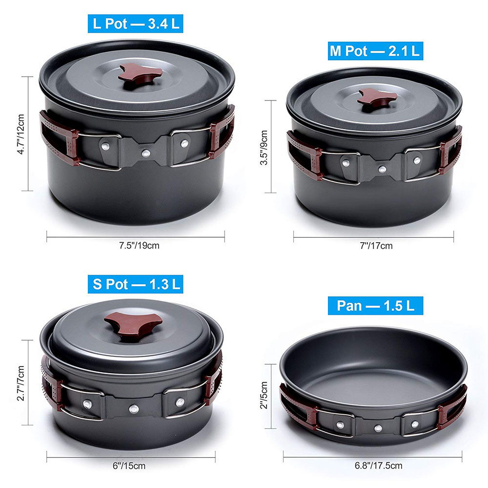 Outdoor Camping Cookware Kit N - Camping Cooking Candle recension och pris