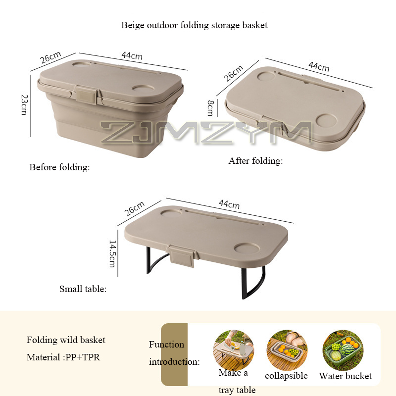 Folding Camping Box Multi-Func - Camping Cooking Table With Storage recension och pris