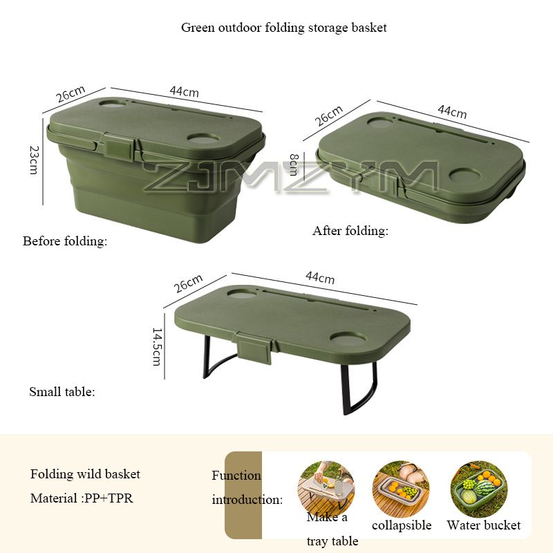 Folding Camping Box Multi-Func - Camping Cooking Table With Storage recension och pris